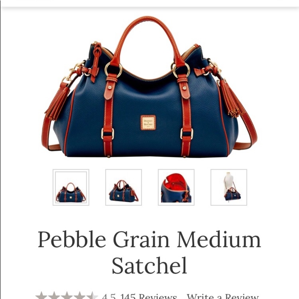 Dooney & Bourke pebble leather medium satchel